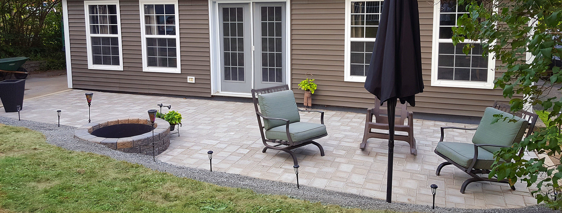 Featuring a large paved
patio with outdoor seating